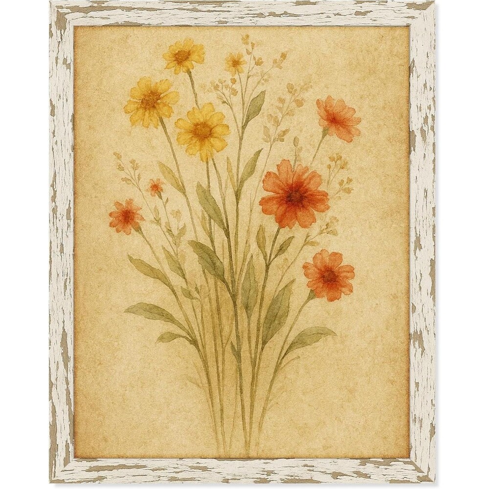 11x14 Rustic Farmhouse Picture Frame Distressed White Wall Tabletop Display